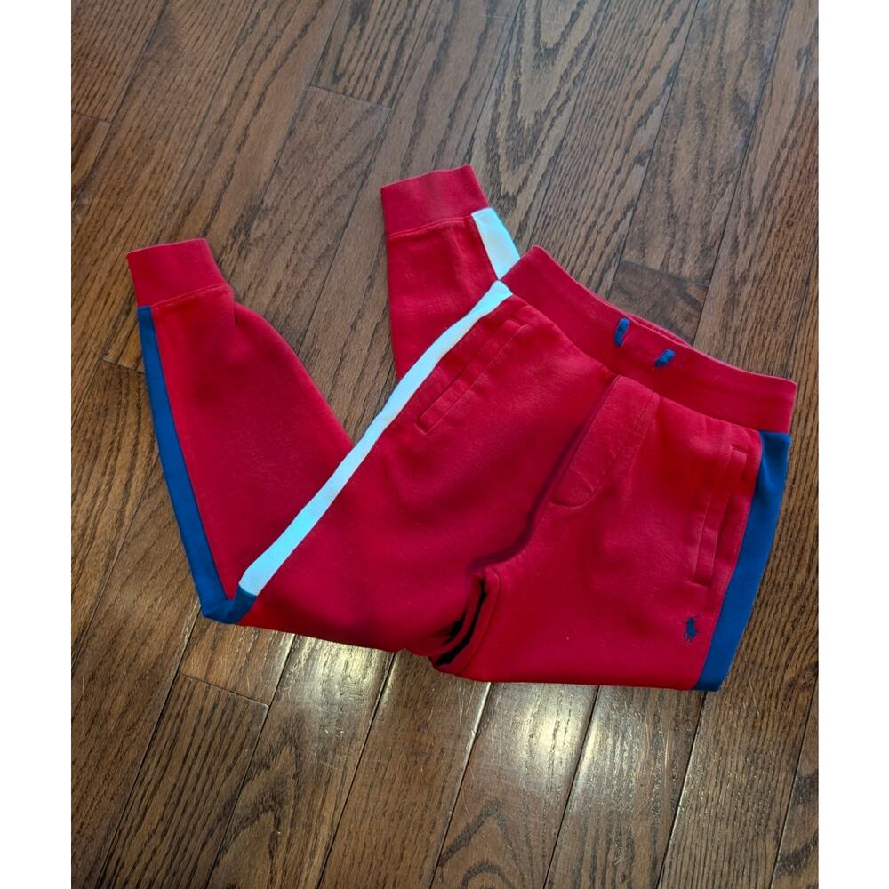 Polo Ralph Lauren Boys Bottoms, Patriotic Red White & Blue Sweatpants Joggers, 8